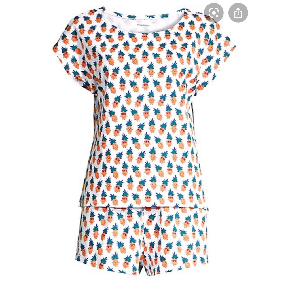 roller rabbit pina colada two-piece pajama set